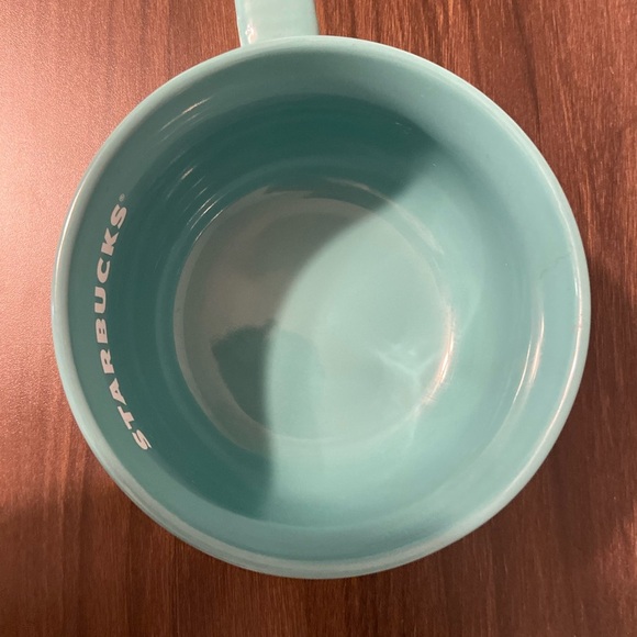 Starbucks 16 ounce Teal Floral Mug - Picture 3 of 4